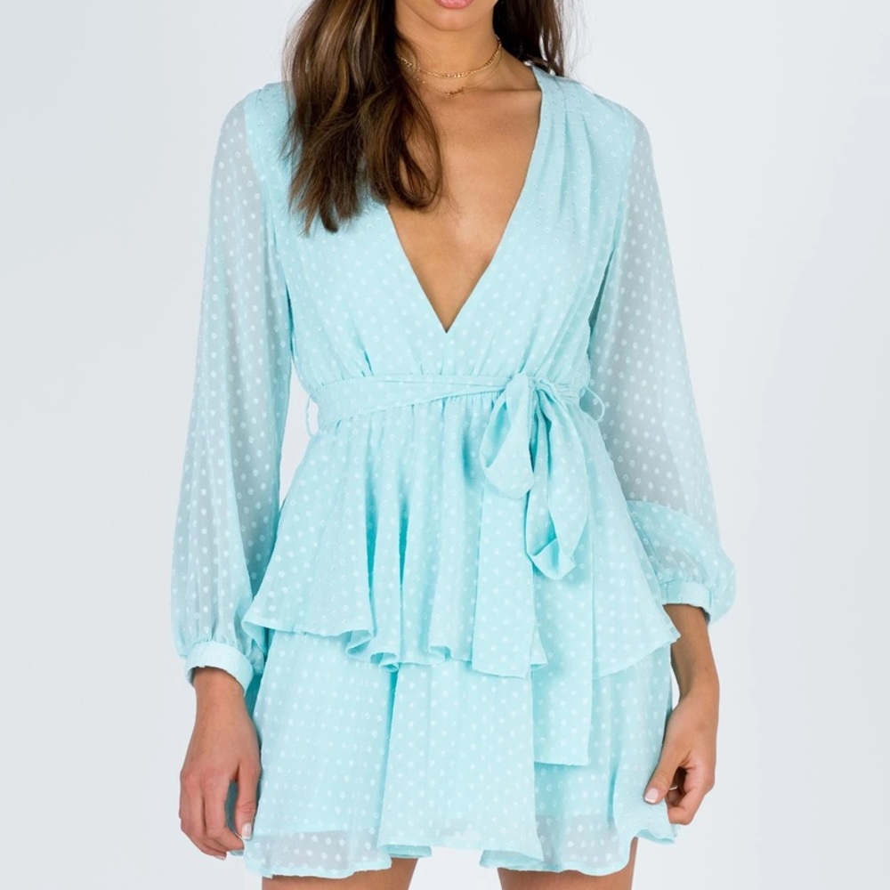 COPY - Legendary Lovers Plunge Dress Mint
